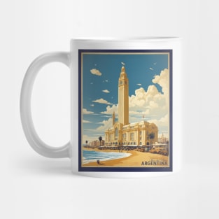 Mar del Plata Argentina Vintage Tourism Poster Mug